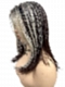 Dark red-brown mix white blonde  Straight synthetic  Lace Part Wig GLP054