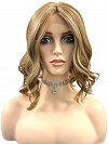 Exquisite Blonde shoulder-length wavy Synthetic Lace Part Wig GLP029