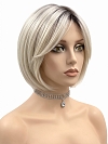 Glamvigor Hybrillia Blend Human Hair Chic Blonde Ombre layered short Bob Wig (Basic Cap) GBC016