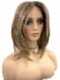Honey blonde  with platinum blonde highlights strands in the front Straight Synthetic Lace Part Wig GLP053