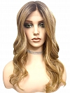 Blonde Blend with face-framing layers and soft wavy Synthetic Lace Part Wig GLP036