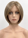 Glamvigor Hybrillia Blend Human Hair Fabulous  edgy Light Ash Blonde short  bob  Mono TOP Wig GMT006