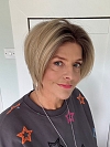 Glamvigor Hybrillia™ Blend Human Hair Beautiful Brown Roots Ombre Light Blonde short pixie bob Mono Top wig GMT004