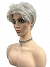 Cool Platinum Blonde with Almost White Highlights layered and voluminous short Synthetic Wig (Basic Cap) GBC017