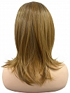 Dark Blonde Evenly Blended with Medium Golden Blonde  shoulder-length layered Straight synthetic Lace Part  wig glp040
