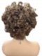 Warm brown Base with Subtle Light Honey Blonde Highlights Spiral-wavy layered bob  Synthetic Wig (Basic Cap) GBC014