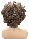 Warm brown Base with Subtle Light Honey Blonde Highlights Spiral-wavy layered bob  Synthetic Wig (Basic Cap) GBC014