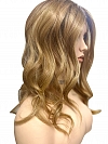 Blonde Blend with face-framing layers and soft wavy Synthetic Lace Part Wig GLP036