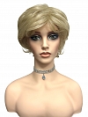 Fashion Blonde mixed Layered Wavy Short Pixie Cut synthetic wig (Basic Cap) GBC007