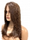 Soft dark brown long layered straight Synthetic Lace Part Wig GLP005