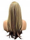 Warm Brown mixed Blonde Wavy Synthetic Lace Front Wig (Lace Part)  GLP002