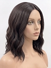 Glamvigor Hybrillia Blend Human Hair  black shoulder-length wavy PRE-CUT Lace Part Wig GLP080