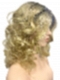 flirty Dark Blonde with Light Copper Blonde Highlights & Golden Brown Roots mid-length layered waves synthetic Lace Part  wig glp037