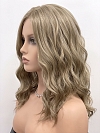 Glamvigor Hybrillia Blend Human Hair Natural Ash Brown wavy Lace Part Wig GLP010