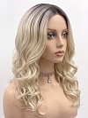Glamvigor Hybrillia Blend Human Hair Perfect light  Blonde ombre  long, soft, undulating wavy  Lace Part Wig GLP051