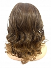 Glamvigor Hybrillia™ Blend Human Hair chic Chestnut Brown gentle    layered wave Lace Part Wig GLP064