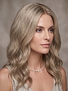 Glamvigor Hybrillia Blend Human Hair Natural Ash Brown wavy Lace Part Wig GLP010