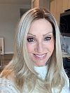 Glamvigor Hybrillia Blend Human Hair Pretty Blonde Ombre Medium layered Straight Lace Part Wig GLP007