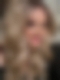 Exquisite Dark Honey Blonde ombre long layered wavy Synthetic Lace Part Wig GLP021