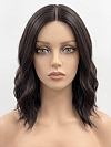 Glamvigor Hybrillia Blend Human Hair  black shoulder-length wavy PRE-CUT Lace Part Wig GLP080