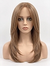 Glamvigor Hybrillia Blend Human Hair Auburn mixed Beige Blonde with side bangs PRE-CUT Lace Part Wig GLP072