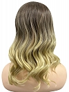 Natural Ash Blonde ombre  soft wavy layered Synthetic Lace Part Wig GLP043