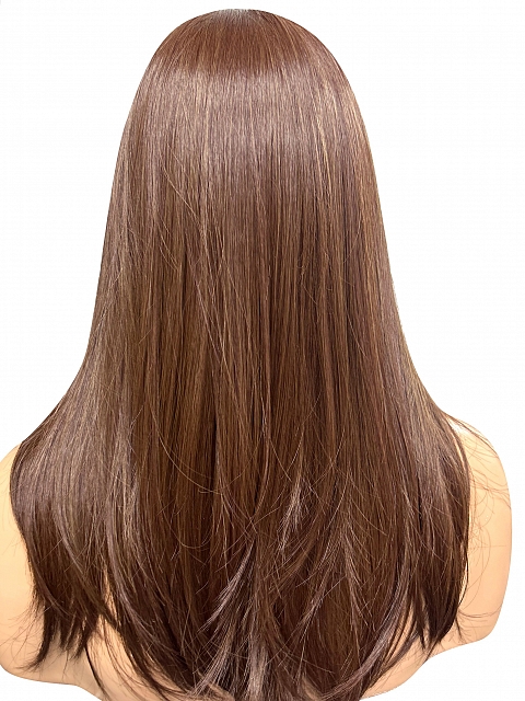 Stunning Medium Reddish Brown long layered  Synthetic Lace Part Wig GLP011