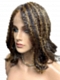 Gorgeous Warm Medium Brown with Ginger Blonde  long wave bob  Synthetic Lace Part Wig GLP020