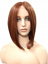Dark Auburn Evenly Blended with Ruby Red classic chin length bob  synthetic wig glp033