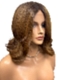 Fashion Ginger Blonde  with Dark Roots  Falling below the shoulders gentle waves Synthetic Lace Part Wig GLP019