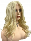 Soft Platinum blonde with Bouncy little wavy Synthetic Lace Part Wig GLP055