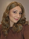 Natural Ash Brown waved Synthetic Lace Part Wig GLP010