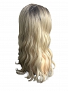 Glamvigor Hybrillia™ Blend Human Hair  Light Platinum Ombre Long Layered Wavy  Lace Part Wig GLP065