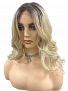 Perfect light  Blonde ombre  long, soft, undulating wavy Synthetic Lace Part Wig GLP051