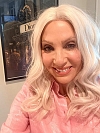 Glamvigor Hybrillia Blend Human Hair Platinum blonde beach wavy with side bangs Lace Part Wig GLP048
