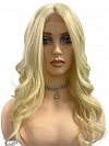 Soft Platinum blonde with Bouncy little wavy Synthetic Lace Part Wig GLP055