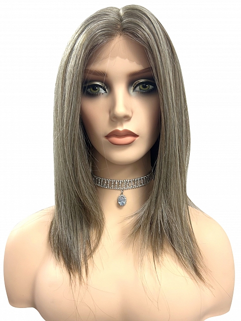 Light Brown blend Blonde long layered straight  synthetic wig glp032