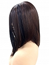 Soft Black with Gold-Red Highlights shoulder-length bob  Synthetic Lace Part Wig GLP031