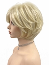 Glamvigor Hybrillia Blend Human HairPale Blonde with Slight Platinum Highlighting modern bob Wig (Basic Cap) GBC018