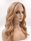 Glamvigor Hybrillia Blend Human Hair Blonde Blend with face-framing layers and soft wavy Lace Part Wig GLP036