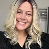 Elegant cool Blonde Ombre Wavy Synthetic Lace Part Wig GLP001