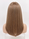 Glamvigor Hybrillia Blend Human Hair Auburn mixed Beige Blonde with side bangs PRE-CUT Lace Part Wig GLP072