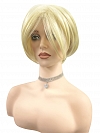 Pale Blonde with Slight Platinum Highlighting modern bob Synthetic Wig (Basic Cap) GBC018
