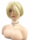 Pale Blonde with Slight Platinum Highlighting modern bob Synthetic Wig (Basic Cap) GBC018