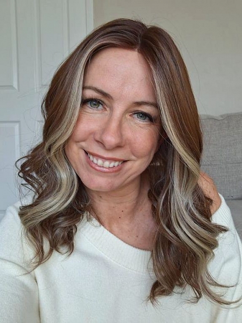 Glamvigor Hybrillia™ Blend Human Hair Medium Brown With blonde Highlights beautiful 