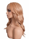 Glamvigor Hybrillia Blend Human Hair Blonde Blended mixed Golden with loose wavy side bangs PRE-CUT Lace Part Wig GLP075