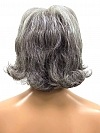 Grey Ombre Short Wavy Wolf with bags Synthetic Wig (Basic Cap) GBC011