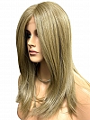 Natural Medium Ash Blonde  long layered  Synthetic Lace Part Wig GLP012