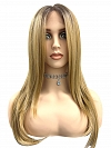 Dazzling Honey Blonde ombre lengthy textured layers fall to mid-back Synthetic Lace Part Wig GLP028