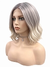 Glamvigor Hybrillia Blend Human Hair Pretty ombre blonde Wavy Bob Lace Part Wig GLP017